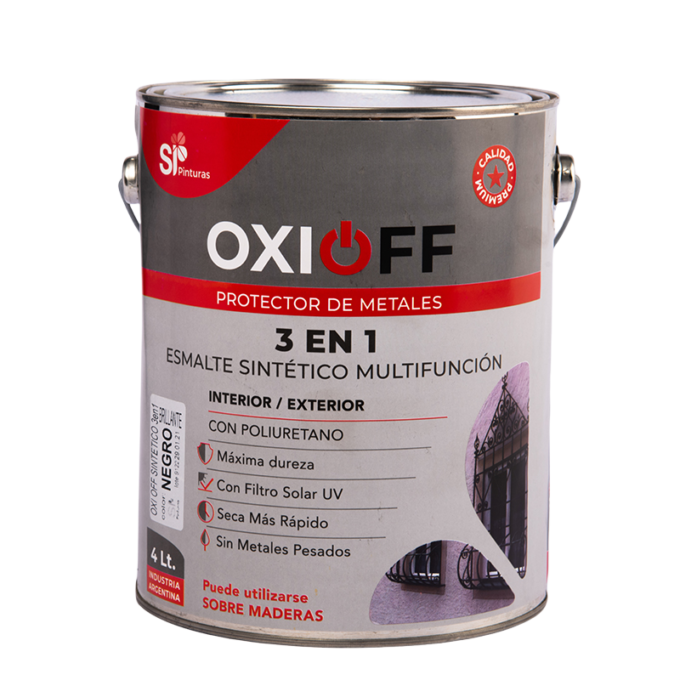 Si Pinturas: Esmalte Sintético Multifunción 3 en 1 Oxi-Off (Negro)